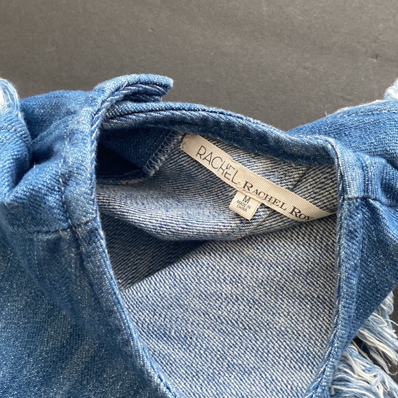Rachel Rachel Roy Tops Rachel Roy Frilled Sleeveless Denim Top Size M - Picture 10 of 10